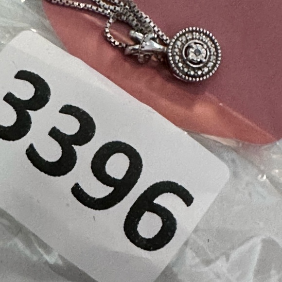 DIAMOND PENDANT NECKLACE STERLING SILVER 3396 B - Picture 10 of 11